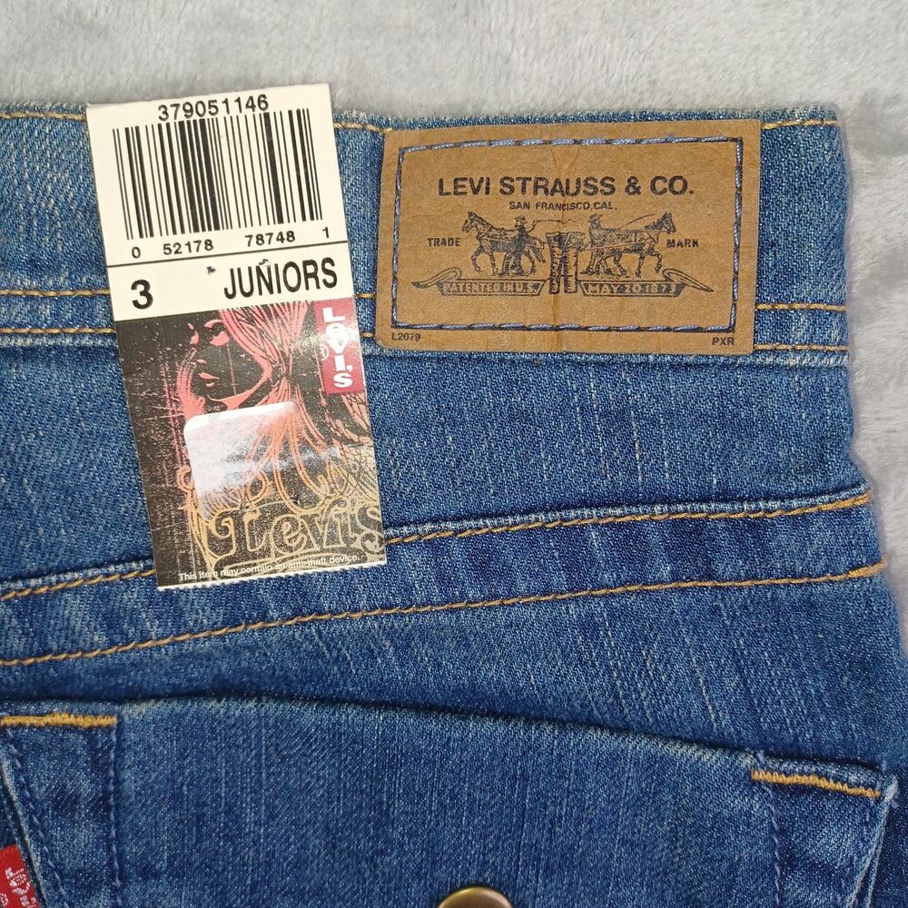 Vintage Levi's Jeans Denim Skimmer Shorts Women Size 3 Cutoff Lowrise Button Fly - Picture 9 of 16
